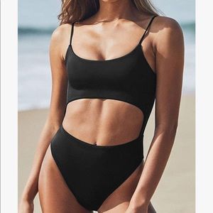Black cut out one piece
